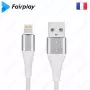 Cable USB vers Lightning 2A Fairplay ALVA 1M Blanc CAUSBFP-C02L1B - 2