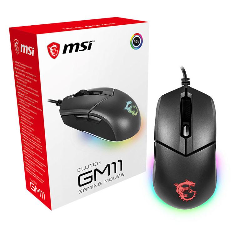 Souris MSI Clutch GM11 Noir 5000dpi Gaming RGB