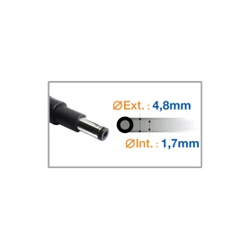 Chargeur compatible HP 19.5V 3.33A 65W 4.8/1.7mm Long ALIMHP19.5-4.8-1.7 - 1