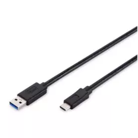 Cable USB 3.0 vers USB Type-C PD 3A Digitus Noir 1M 5Gbit/s CAUSBD-16032368731 - 1