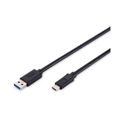 Cable USB 3.0 vers USB Type-C PD 3A Digitus Noir 1M 5Gbit/s CAUSBD-16032368731 - 1
