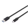 Cable USB 3.0 vers USB Type-C PD 3A Digitus Noir 1M 5Gbit/s CAUSBD-16032368731 - 1