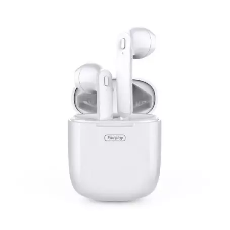 Ecouteurs Sans Fils Fairplay TWS T01 Blanc Reachargeable Bluetooth 5 MICFP-T01 - 1