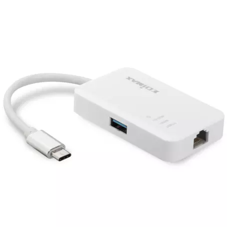 Adaptateur USB Type-C vers RJ45 + Hub USB 3.0 Edimax EU-4308