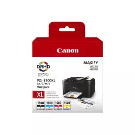 Cartouche Canon PGI-1500XL Multipack Noir Cyan Magenta Yellow CARTPGI1500XL-MULT - 1