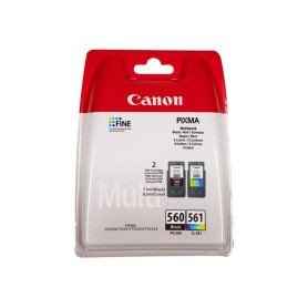 Pack Cartouche Canon PG-560 Noir + CL-561 Couleurs 180 pages CARTPG560+CL561 - 1