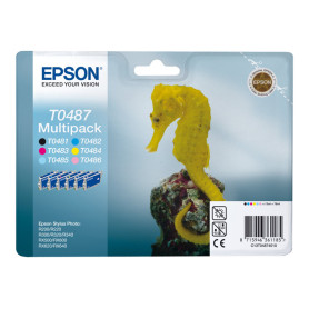 Cartouche Epson T0487 Multipack 1 x Noir et 5 Couleurs CARTEPT0487 - 1