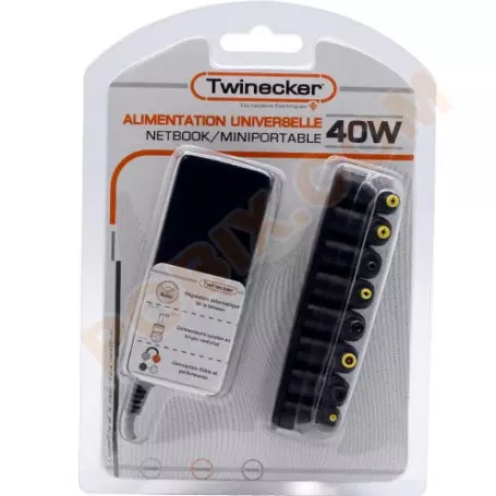 Chargeur Twinecker PC Portable 9.5-20V 40Watts NetBook ALIMTW-40WNETBOOK - 1