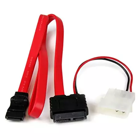 Adaptateur SATA avec Alim Vers Nappe SATA + Alim Molex 0.5m ADSATA-NSATA+MOLEX - 1