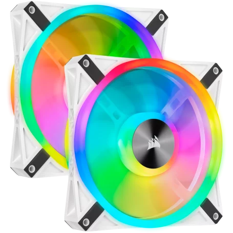 Ventilateur Corsair iCUE QL140 RGB Dual Pack Blanc 14cm VENCOQL140RGB-W-X2 - 2