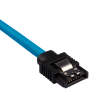 2x Câbles Corsair gainé Premium SATA 6Gbps 60 cm Bleu NSATACO-60-B-D - 2