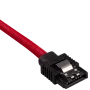 2x Câbles Corsair gainé Premium SATA 6Gbps 60 cm Rouge NSATACO-60-R-D - 1