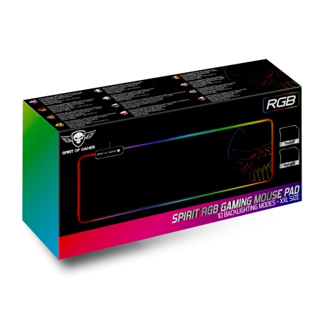 Tapis Spirit Of Gamer Skull RGB Gaming Mouse Pad XXL 800x300x3mm