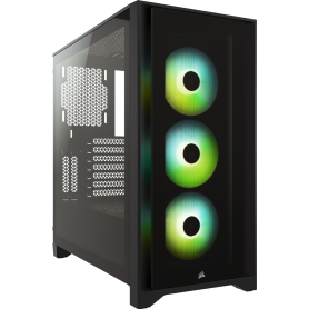 Boitier Corsair iCUE 4000X RGB Tempered Noir ATX USB 3.1 Type C BTCO4000X-RGB-BK - 1