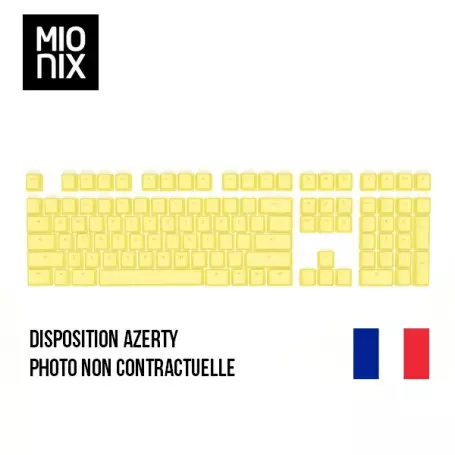 Keycaps MIONIX AZERTY FR - Touches pour clavier gaming, rose