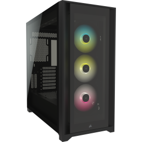 Boitier Corsair iCUE 5000X RGB Tempered Noir ATX USB 3.1 Type C BTCO5000X-RGB-BK - 1