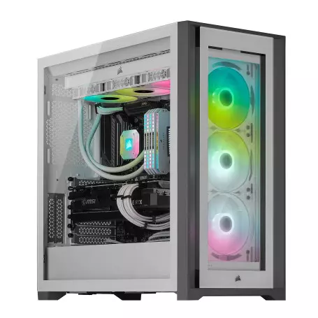 Boitier Corsair iCUE 5000X RGB Tempered Blanc ATX USB 3.1 Type C BTCO5000X-RGB-WH - 2
