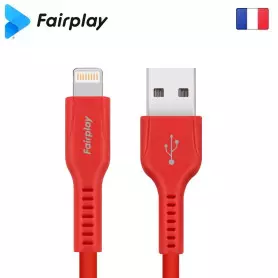 Cable USB vers Lightning 2A Fairplay 1M LIRIO S2 Rouge CAUSBFP-LIRLGR - 1