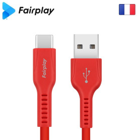 Cable USB vers Type-C 3A Fairplay 1M Rouge LIRIO S2 CAUSBFP-LIRBCR - 1