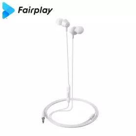 Ecouteurs avec micro Fairplay AURORA Blanc Jack 3.5mm 1.2m MICFP-AURW-01 - 1