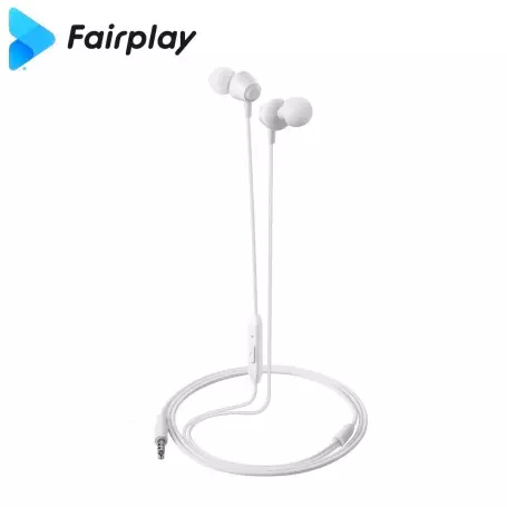 Ecouteurs avec micro Fairplay AURORA Blanc Jack 3.5mm 1.2m MICFP-AURW-01 - 1