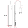 HUB Advance HUB-C3U2C Type-C 3 Ports USB 2.0 + MicroSD HUBADHUB-C3U2C - 1