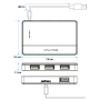 HUB Advance HUB-406PL 4 Ports USB 3.0 80cm HUBADHUB-406PL - 1