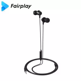 Ecouteurs avec micro Fairplay AURORA Noir Jack 3.5mm 1.2m MICFP-AURB-01 - 1