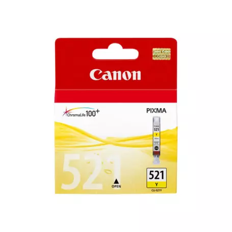 Cartouche Canon CLI 521 Jaune CARTCLI521JAUNE - 1