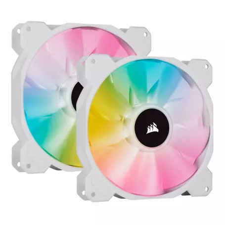 Ventilateur Corsair iCUE SP140 RGB ELITE Blanc Dual Pack 140 mm VENCOSP140RGBE-W-2 - 2