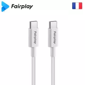 Cable USB Type-C vers Type-C PD 5A Fairplay HIMALYA 2M Blanc CAUSBFP-HIMA-2M - 1