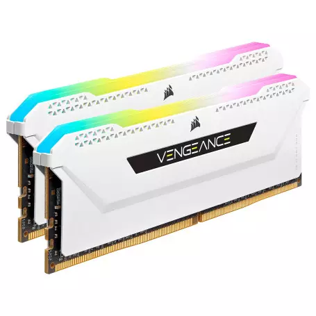 DDR4 Corsair Vengeance RGB PRO SL Kit 32Go 2x16Go 3200Mhz CL16 Blanc DDR4_32_CO_6632108 - 2