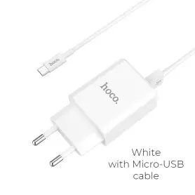 Chargeur hoco. C62A USB 5V 2.41 + Câble Micro USB 1M ALIMUSB_HOC62A-MUS - 1