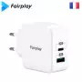 Alimentation Secteur 220V vers USB-C USB-A PD 30W Fairplay MONZA ALIMUSBFP-MNZ-02 - 3