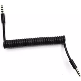 Cable Audio Jack 3.5mm Male/Male 50cm Spiral Hama CAJACKM/M0.5M_SPIR - 1