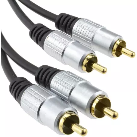 Cable Audio RCA Male/Male 1.0M Qualité Pro CARCA_HQ_1.0M - 1