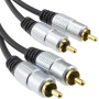 Cable Audio RCA Male/Male 1.0M Qualité Pro CARCA_HQ_1.0M - 1