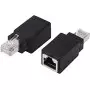 Raccord RJ45 Femelle / Male Droit vers Croisé C5e CRJ45_C5_AD - 1