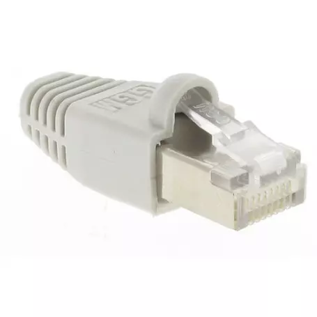 Connecteur RJ45 C5e Blindé avec manchon Gris CRJ45_C5_CON-GRIS - 1