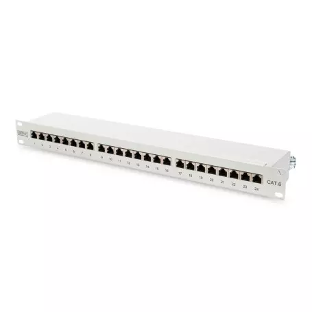 Panneau de Brassage Digitus 1U 19" CAT6E Blindé 24 x RJ45 DN-91624S BAIE_DN91624S - 1