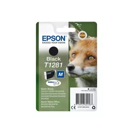 Cartouche Epson T1281 Noir SX125/420W/425W/S22/BX305 CARTEPT1281NOIR - 1