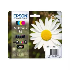 Cartouche Epson T1806 Noir + 3 Couleurs XP-102/212/215/30/305/312/315 CARTEPT1806MULTI - 1