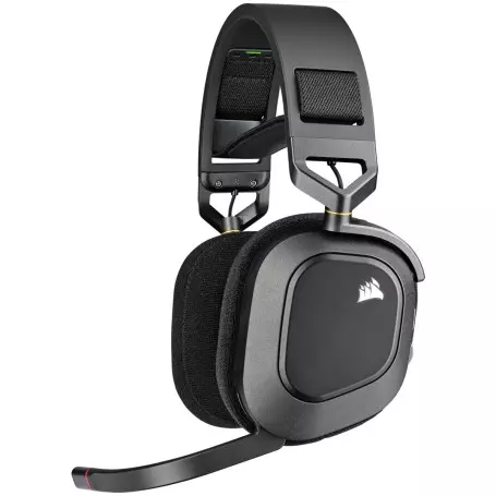 Casque Corsair HS80 RGB WIRELESS Gaming Premium Carbone - 1