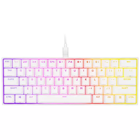 Clavier Gaming Corsair K65 RGB MINI Blanc (Cherry MX Red) - 1