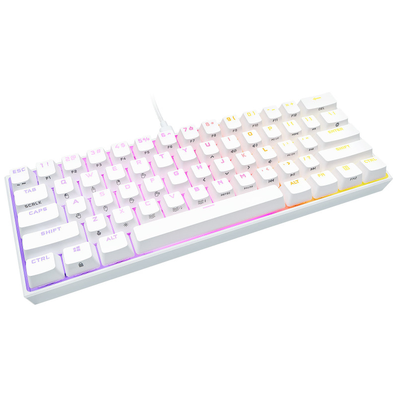 Clavier gaming corsair k65 rgb mini blanc ch 9194110 fr 