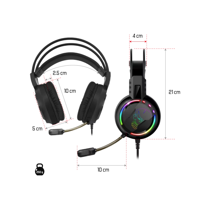 Casque Gaming Kotion Each G9000 Filaire – RGB, Micro Et Réduction De Bruit (bleu)