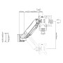 Kit Rail de fixation Slatwall Blanc KIMEX avec support à bras 1 Ecran - 10