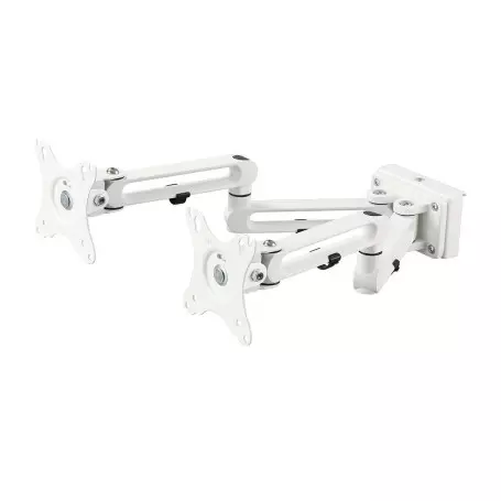 Double Bras pour Ecran 17" à 32" pour rail de fixation Slatwall KIMEX - 1