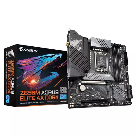 Carte Mère Gigabyte Z690M AORUS ELITE AX DDR4 mATX LGA1700 DDR4 - 1