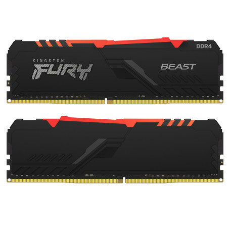 DDR4 Kingston FURY Beast RGB Kit 16Go 2x8Go 3200Mhz CL16 - 1